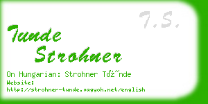 tunde strohner business card